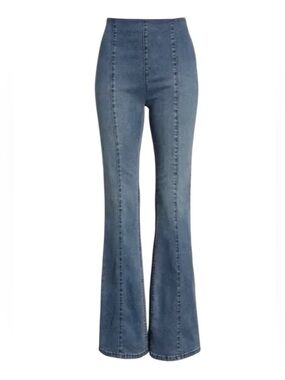 Free People We The Free Pull-On Flare High Rise Jeans 29 Medium Wash Stretch